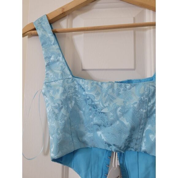 Princess polly DAY DREAMING TOP BLUE US 2 NWT - Picture 4 of 9